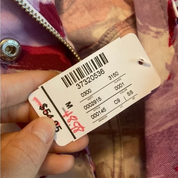 CHRISTOPHER & Banks floral denim jacket coat medium - Picture 7 of 7